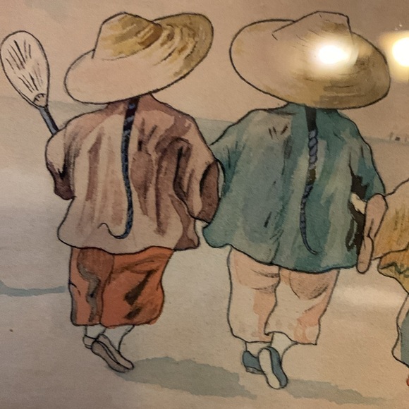 Vintage / antique hand drawn Oriental art - Picture 5 of 17